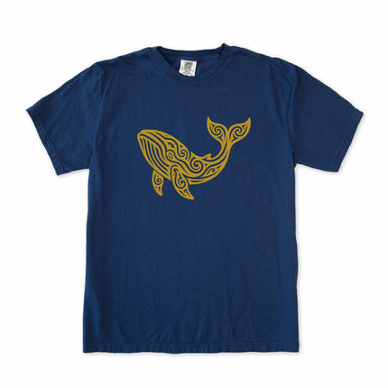 Intricate Tribal Whale T-Shirt | Ocean Animal Graphic Tee | Comfort Colors