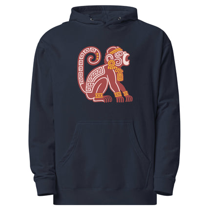 Mayan Howler Monkey Hoodie | Curled Tail Animal Hooded Sweatshirt