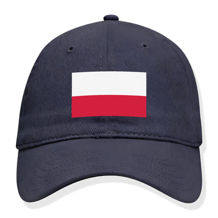 Poland flag baseball cap featuring the white and red Polish national flag design.