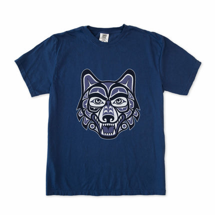 Haida Wolf Head T-Shirt | Indigenous Pacific Northwest Art | Comfort Colors