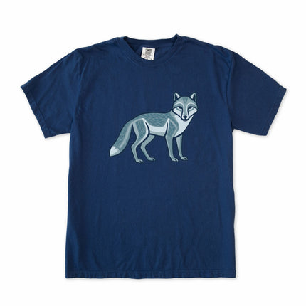Geometric Arctic Fox T-Shirt | Inuit Inspired Wildlife Graphic Tee Shirt