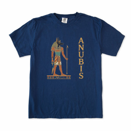 Anubis Ancient Egyptian God T-Shirt - Hieroglyphic Graphic Art Comfort Colors Tee