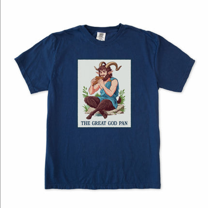 The Great God Pan T-Shirt | Greek Mythology Satyr Pan Flute Graphic Tee