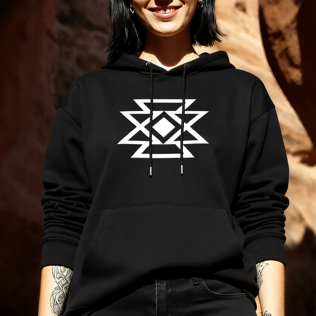 Native American Butterfly Geometric Pullover Hoodie | Unisex Pullover V1