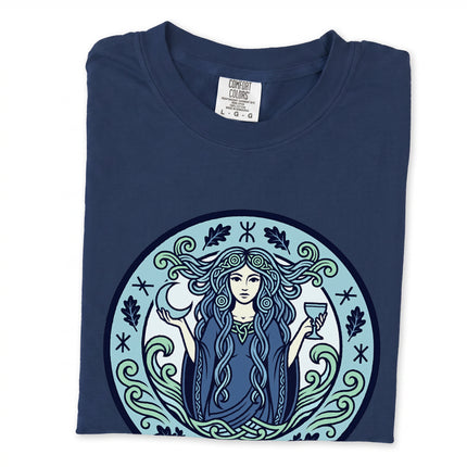 Nimue Lady of the Lake water sorceress Celtic mythology t-shirt design print.