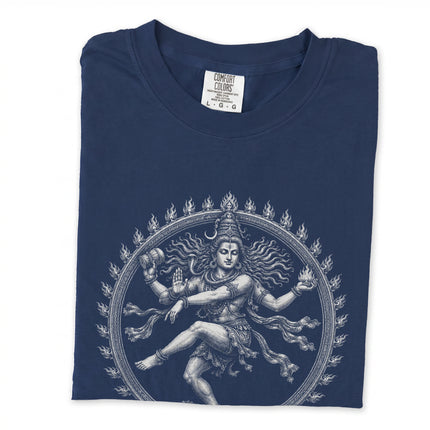Dancing Shiva Nataraja graphic art print of the Hindu cosmic deity.