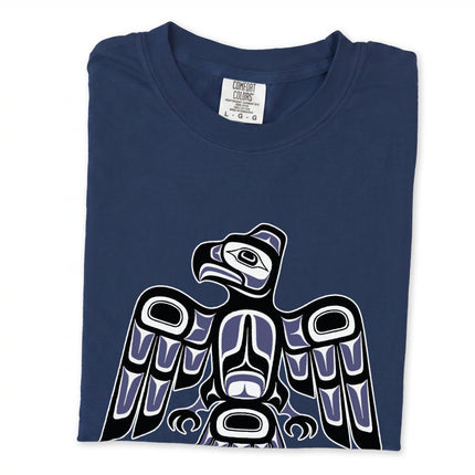 Pacific Northwest raven formline art t-shirt featuring traditional Haida native american graphic design.