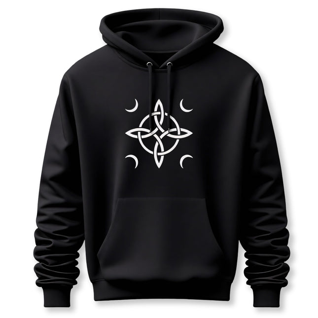 Witch's Knot With Moons Hoodie |  Pagan Witchcraft Unisex Pullover V2