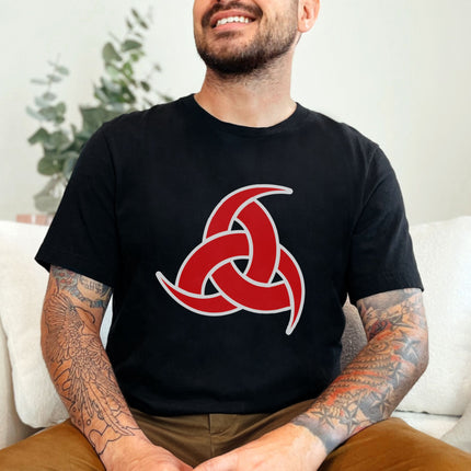 Odin's Horns Viking Red Graphic Tee | Norse Symbol Graphic Unisex Tee Shirt