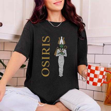 Osiris Egyptian God T-Shirt | Ancient Mythology Mummy Graphic Tee Shirt