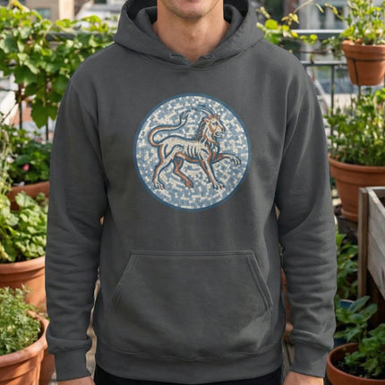 Mosaic Chimera Mythical Beast Hoodie | Greek Mythology Unisex Pullover Hoodie