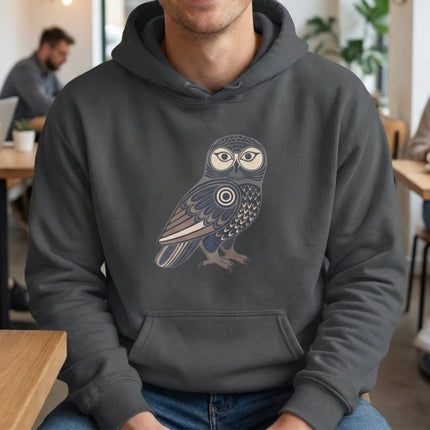 Inuit Inspired Owl 2 Graphic Hoodie | Unisex Pullover | Comfort Colors Hoodie