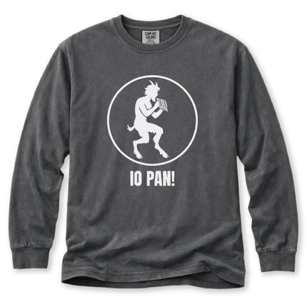 Io and Pan Greek god graphic long sleeve t-shirt featuring mythological art.