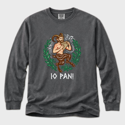 Io Pan Greek God Long Sleeve T-Shirt | Panpipes Mythology Graphic Tee