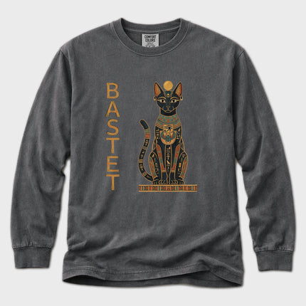 Bastet Cat T-Shirt | Ancient Egyptian Goddess Long Sleeve Tee