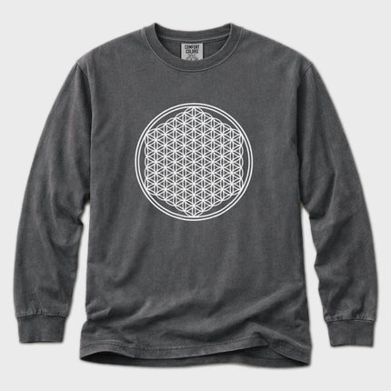 Flower of Life T-Shirt | Sacred Geometry Pattern Long Sleeve Tee