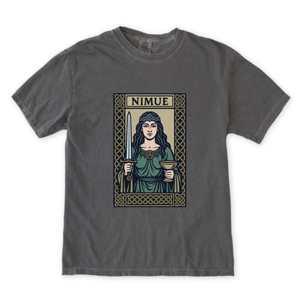 Nimue Lady of the Lake T-Shirt | Arthurian Celtic Sword & Chalice Design Tee
