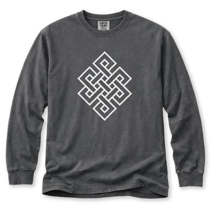 Endless Knot Long Sleeve T-Shirt | Interwoven Geometric Symbol Tee