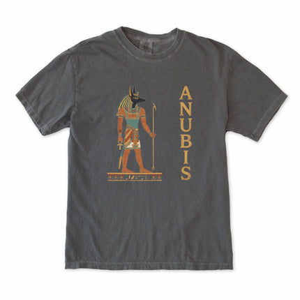 Anubis Ancient Egyptian God T-Shirt - Hieroglyphic Graphic Art Comfort Colors Tee