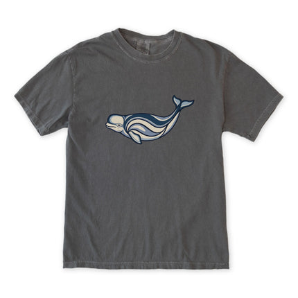 Inuit Inspired Beluga Whale T-Shirt | Indigenous Art Marine Graphic Tee Shirt
