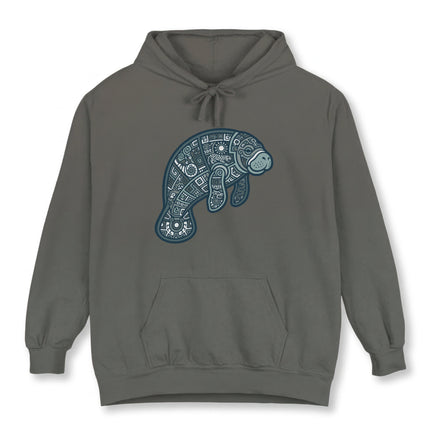 Mayan Manatee Geometric Hoodie | Sea Life Symbol Pullover | Comfort Colors Hoodie