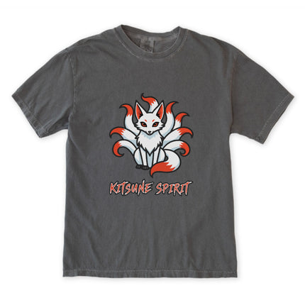 Kitsune Spirit Nine-Tailed Fox T-Shirt | Japanese Mythology Graphic Tee