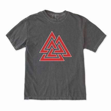 Valknut Viking Graphic T-Shirt | Norse Asgard Triangle Symbol Tee