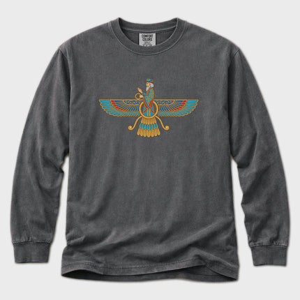 Persian Faravahar T-Shirt | Zoroastrian Winged Symbol Long Sleeve Tee
