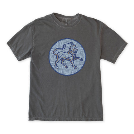 Ancient Mosaic Chimera T-Shirt | Mythological Blue Lion-Goat Unisex Unisex Tee