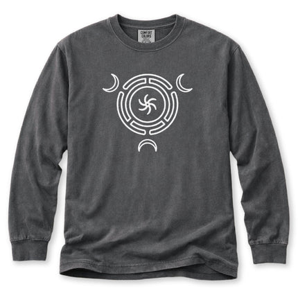 Hekate's Wheel Long Sleeve T-Shirt | Lunar Labyrinth Graphic Tee