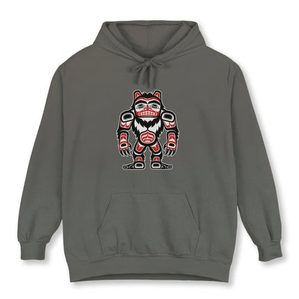 Haida Sasquatch Hoodie | Bigfoot First Nations Art Unisex Pullover Hoodie