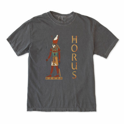 Horus Egyptian God T-Shirt - Hieroglyphic Graphic Art Comfort Colors Tee