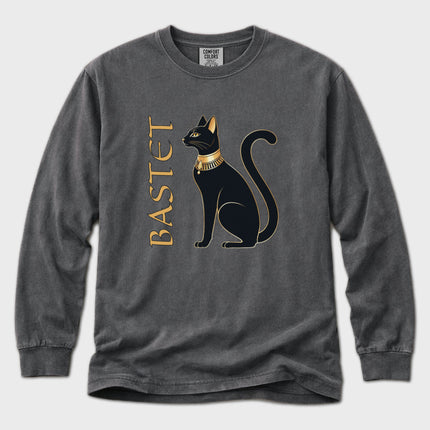 Bastet Cat Long Sleeve T-Shirt | Ancient Egyptian Goddess Graphic Tee