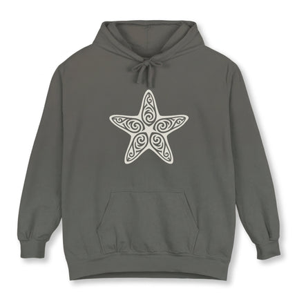Tribal Starfish Hoodie | Ocean Sea Life Knotwork Swirl Graphic Pullover Hoodie