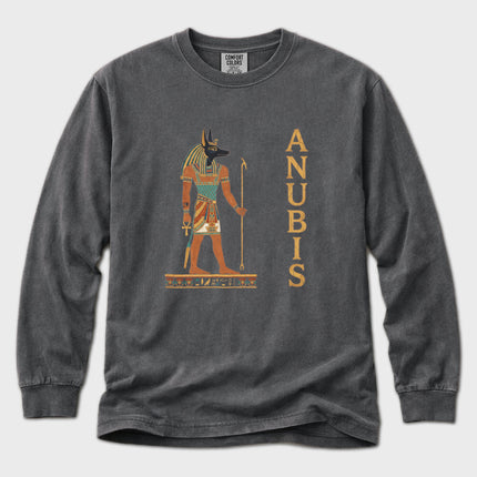 Egyptian God Anubis T-Shirt | Jackal-Headed Deity Art Long Sleeve Tee