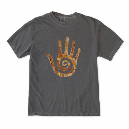 Ancient Spiral Hand Graphic Native American T-Shirt - Hopi Symbol Tee