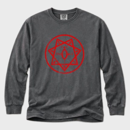 Star of Babalon T-Shirt | Red Thelemic Emblem Long Sleeve Tee