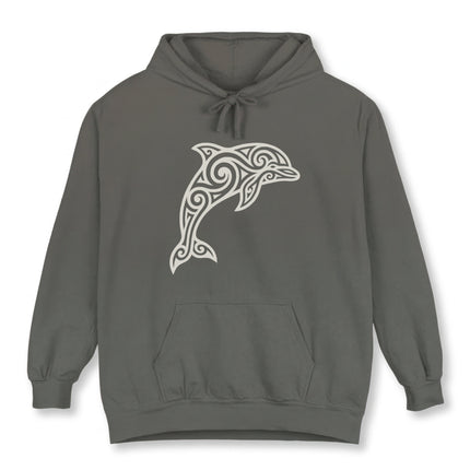 Tribal Dolphin Hoodie | Ocean Animal Celtic Style Unisex Pullover Hoodie