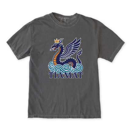 Tiamat Dragon T-Shirt | Crowned Sea Serpent Mythology Graphic Tee Shirt