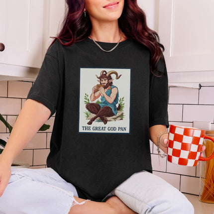 The Great God Pan T-Shirt | Greek Mythology Satyr Pan Flute Graphic Tee