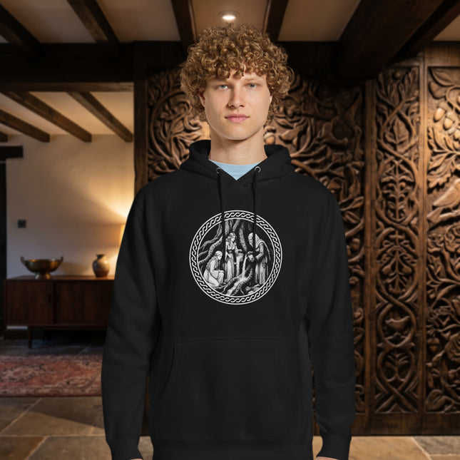 Norns Hoodie | Norse Mythology Yggdrasil Fate Weavers Unisex Pullover Hoodie
