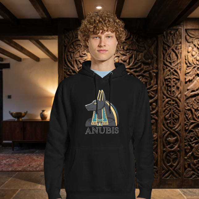 Anubis Hoodie | Ancient Egyptian God Text & Graphic Unisex Pullover Fleece