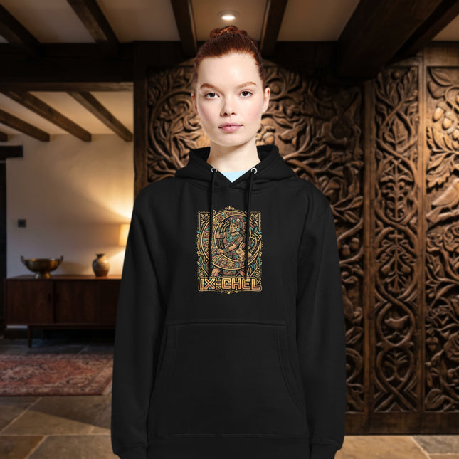 Ixchel Mayan Goddess Graphic Hoodie | Ancient Mesoamerican Art Style Pullover