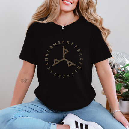 Norse Power Bind Rune T-Shirt | Elder Futhark Runes Viking Mythology Tee
