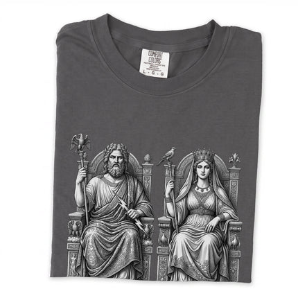 Zeus and Hera Greek mythology statue art long sleeve t-shirt.