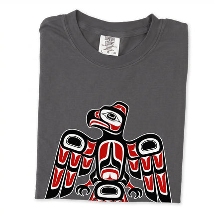 Haida style raven formline graphic tee featuring traditional Pacific Northwest Native American artwork.