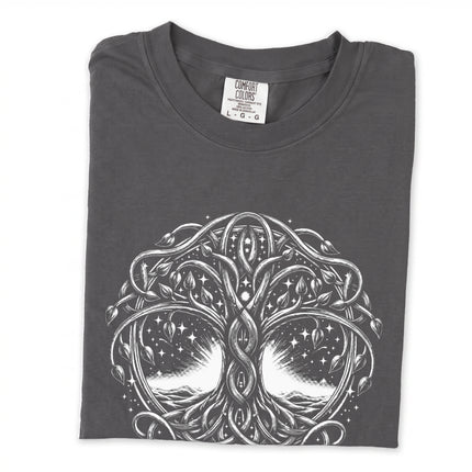 Intricate Celtic knotwork graphic featuring the Tree of Life design.