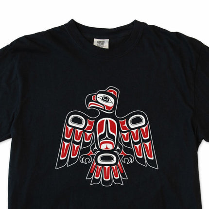 Pacific Northwest Raven formline t-shirt featuring Haida Native American art graphic design.