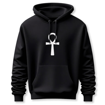 Simple Ankh Symbol Graphic Hoodie | Ancient Egyptian Unisex Pullover V1