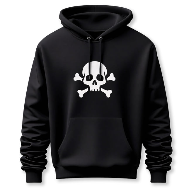 Skull & Crossbones Hoodie | Pirate Jolly Roger Graphic Unisex Pullover V1